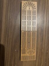 Cribbage Board Bicycle CRIB Wood Card Game With Pegs Great Condition