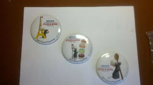 (3) Epcot Annual Passholder Buttons Remy Ratatouille Food and Wine 2017 - Picture 1 of 5