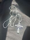 925 Sterling 20? 2Mm Rope Chain With 925 Sterling Cz Cross