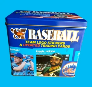 Vintage '87 Baseball Commemorative Collector's Tin Box FLEER EMPTY TIN BOX - Picture 1 of 7