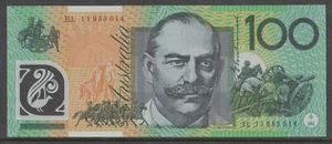 $100 STEVENS / HENRY LAST PREFIX EL 11 UNC - Picture 1 of 1