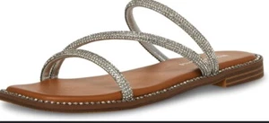 Madden NYC Women’s Zig Zag Rhinestone Sandal Size 8.5 Comfort Foam Insole - Picture 1 of 1