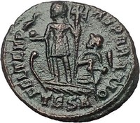 CONSTANS Constantine the Great son Ancient Roman Coin Labarum Phoenix  i54462