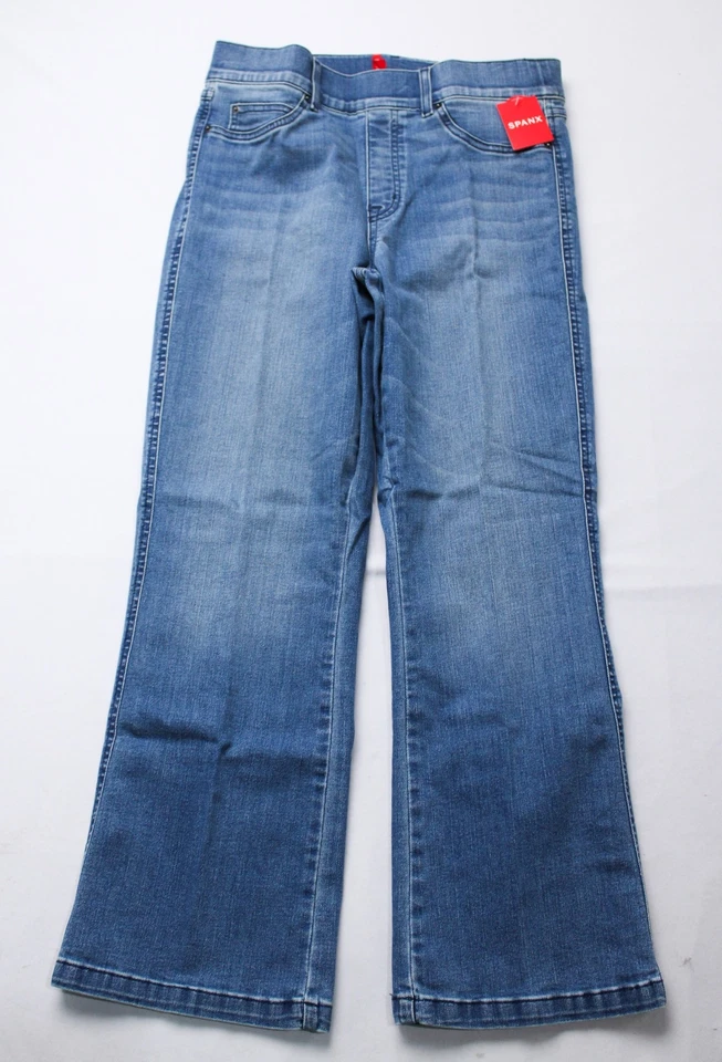 Spanx Jeans Womens Medium Vintage Indigo Cropped Kick Flare Pants Denim 20541R