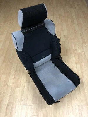 Asiento izquierdo conductor Toyota MR2 85-89 azul/gris terciopelo asiento cubo AW11 Foto 1 de 4