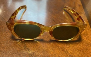 RARI OCCHIALI DA SOLE ANNI 50 HOLLYWOOD GLAMOR FOSTA-GRANTLY FG CAT EYE TARTARUGA - Foto 1 di 20