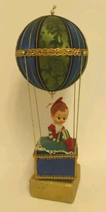 vintage Christmas Pixie Hot Air Balloon plays Silent Night & turns Japan -WORKS! - Picture 1 of 12