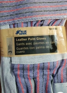Blue Hawk Größe L Herren Qualität Leder Handfläche Bau Arbeitshandschuhe 3 Paar (Pack - Bild 1 von 3