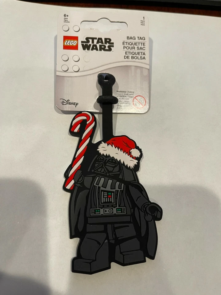 Lego Christmas Star Wars Santa Darth Vader Silicone Luggage Bag Tag New Limited  - Image 1 of 1