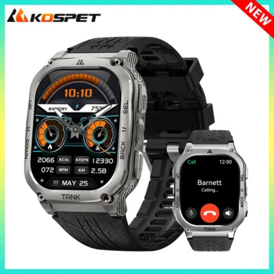 2024 Original KOSPET TANK M3 Smart Watch Men Women Digital Fitness AMOLED AOD UK - Image 1 of 4
