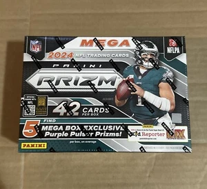 Mega caja de hobby de fútbol americano NFL sellada de fábrica Panini Prizm púrpura Pulsar Prizm 2024 - Imagen 1 de 4