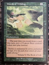 MTG Green Enchantment Words of Wilding Onslaught 305/350 Regular Rare Mint 2002