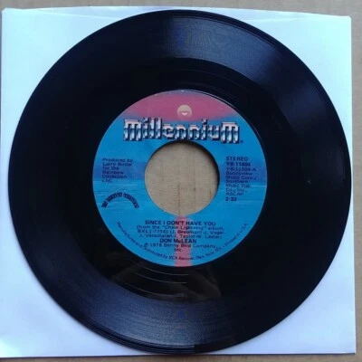 DON MCLEAN Since I Don't Have You 45 7" POP ROCK VOCAL Record Vinyl Records 1981 - Image 1 of 2