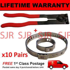 CV BOOT CLAMPS PAIR x10 EAR PLIERS x1 GARAGE TRADE PACK FITS ALL CARS KIT 3.10 - Picture 1 of 1