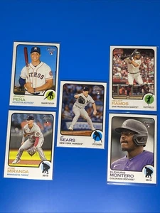 2022 Topps Heritage 5 Cards Rookies - Peña, Miranda, Sears, Ramos, Montero - Bild 1 von 6
