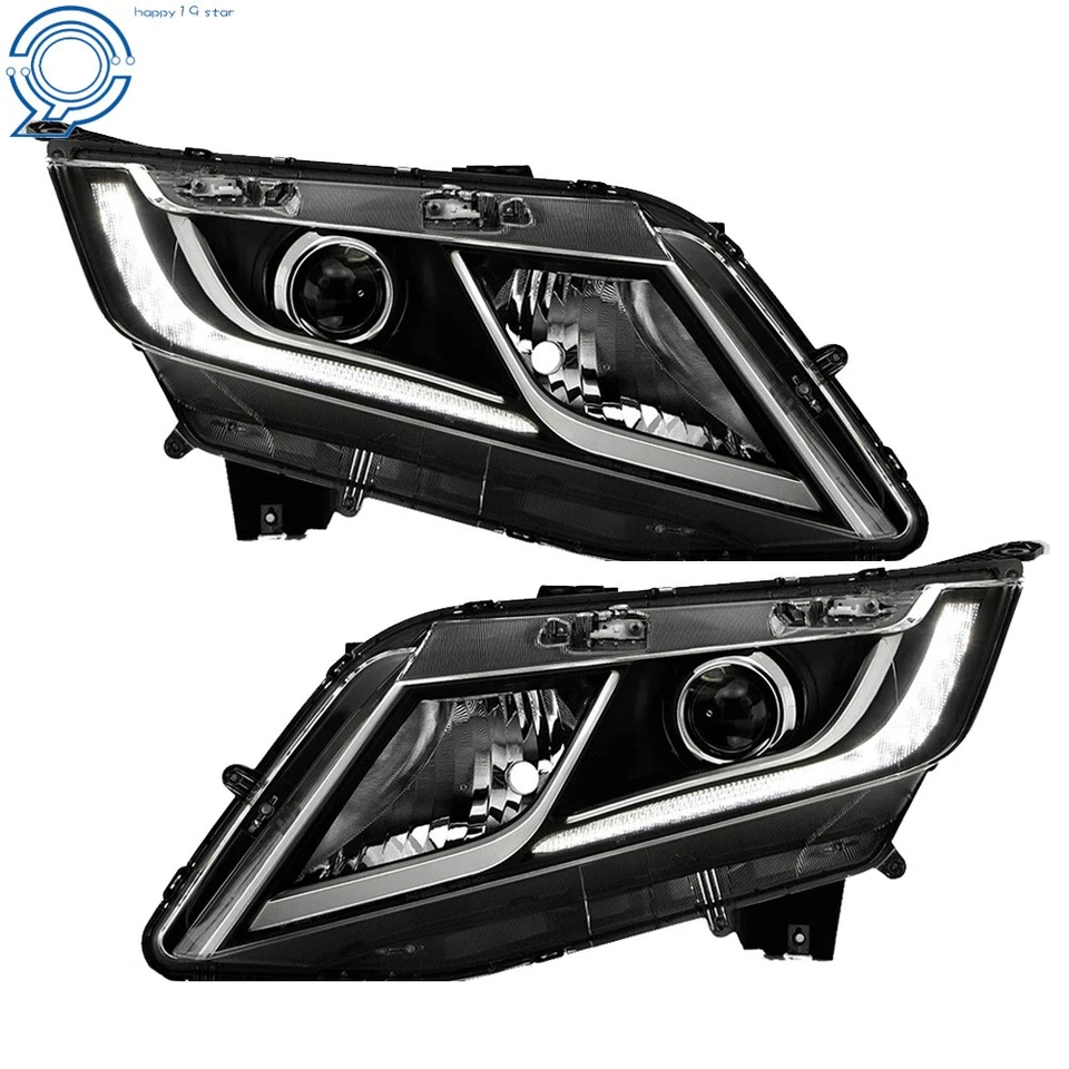 For Honda Odyssey 18-20 Halogen w/ LED DRL Headlights Headlamps Left+Right Side Foto 1 de 4