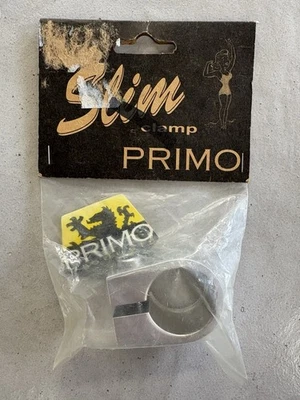 Abrazadera de tija de sillín Primo Slim NOS 1 1/8” 28,6 mm plateada BMX estilo libre Foto 1 de 4