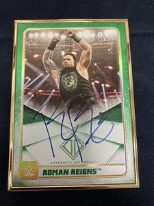 2020 Topps Transcendent Roman Reigns On Card Auto Verde /15 H395 - Foto 1 di 2