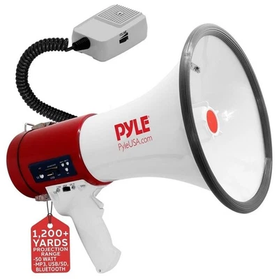 Pyle Megaphone Speaker USB SD AUX Player Rechargeable Battery/ PMP57LIA - Image 1 of 4