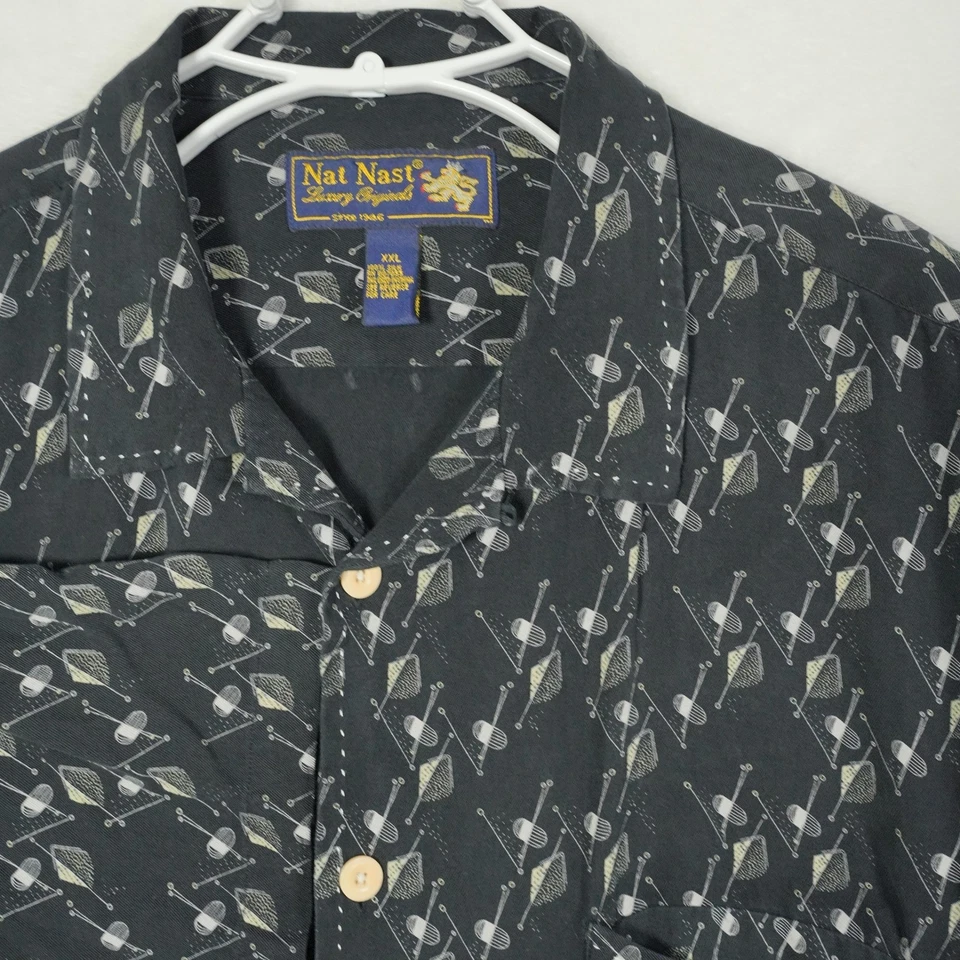 Camisa Nat Nast Edición Limitada As Time Goes By Hombre XXL Manga Corta 100% Seda Foto 1 de 4