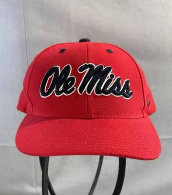 Vintage Zephyr Ole Miss Strap Back Red Hat Cap 90’s NCAA - Image 1 of 4