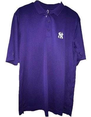 New York Yankees Antigua Polo Shirt Med Purple MLB Licensed NWT - Image 1 of 4