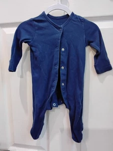 George Baby Boys Babygrow Aged 0-3mths Blue - Picture 1 of 2