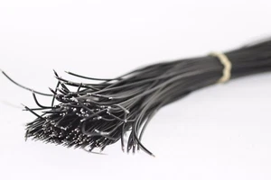 25x konfektionierte Litzendraht Kabel Länge 25 cm bei 0.25 mm², Kupfer, schwarz - Picture 1 of 2