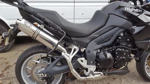 Triumph 1050 Tiger 07-12 Edelstahl Performance Motorrad Auspuff Schalldämpfer - Bild 1 von 12