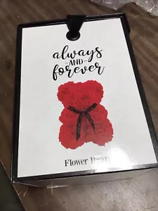 Always and Forever Rose Flower Bears Made w/Love, Just For You Smiles Begin w/ U - Picture 1 of 10