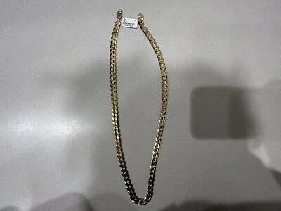 Solid 10K Yellow Gold 24" 8.8mm Curb Chain  - Image 1 of 2