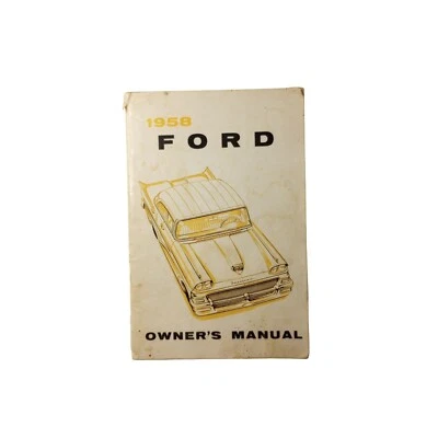 Original 1958 Ford  Fairlane Owner's Manual   Ford Motor Company Printed 1957 - Image 1 of 4