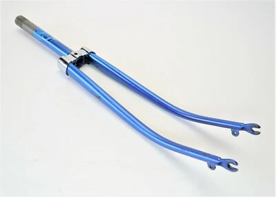 VINTAGE BLUE ROAD BICYCLE 27" WHEEL FORK 180 MM THREADED STEERER 22.2 MM ID - Image 1 of 4