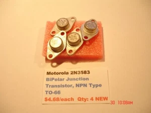 MOTOROLA 2N3583 BiPOLAR JUNCTION TRANSISTOR, NPN, NEW - Picture 1 of 1