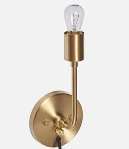 Flynn Sconce Brass Corded - Picture 1 of 3