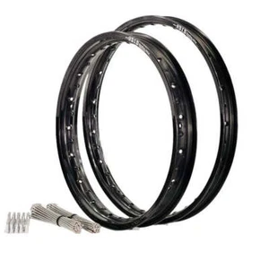 Front & Rear Black DID Rim & Spokes Set for 2002-2008 Yamaha YZ250F - 21/19 - Picture 1 of 3
