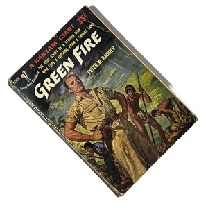 RARE 1953 First Printing Bantam Giant Green Fire by Peter W. Rainier A1086 - Picture 1 of 15