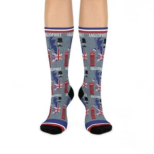 Anglophile Socks England British Flag Unisex Union Jack One Size Unisex Original - Picture 1 of 5