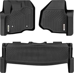 12-16 Ford F250 F350 F450 Super Crew Cab Floor Mats TPE All-Weather OEDRO Floor - Picture 1 of 8