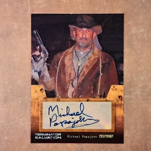 4-11-19 PWE . 2009 terminator salvation auto autograph michael papajohn - Bild 1 von 2