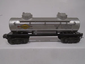 1948 VINTAGE LIONEL #6465 O GAUGE SUNOCO 2 DOME TANK CAR EXCELLENT CONDITION  - Picture 1 of 6