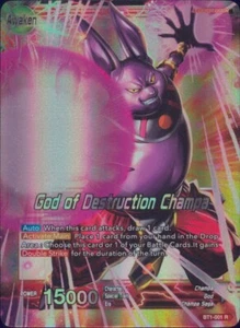 Dragon Ball God of Destruction Champa BT1-01 R Foil NM  - Picture 1 of 2