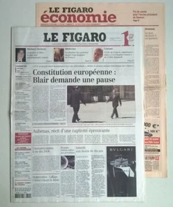 LE FIGARO N°18 930 du 15/06/2005 - Michael Jackson acquitté et libre mais ruiné - Picture 1 of 8