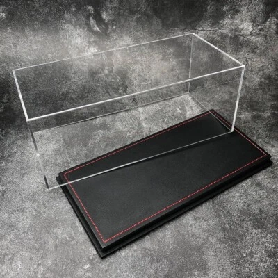 Acrylic Display case show case With black PU Leather Base For 1/18 Car Model - Image 1 of 4