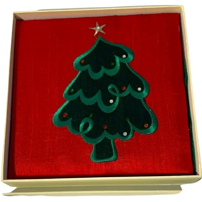 珍贵的传统圣诞回忆书折叠剪贴簿红色绿色漂亮 — 第 1/4 张图片