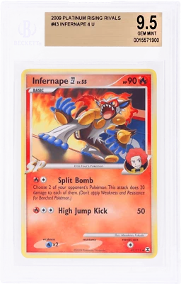 2009 Pokemon Platinum Rising Rivals Infernape 4 #43 BGS 9.5 - Image 1 of 2