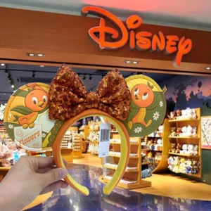 Minnie Ears Orange Bird Headband Sequins Bow Disney-Loungefly Festival Headband - Picture 1 of 8