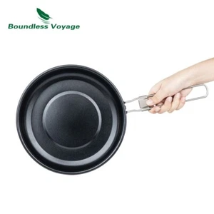 1L / 1.5L Titanium Non-stick Frying Pan Outdoor Camp Skillet with Folding Handle - Picture 1 of 10