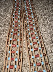 Native American beadwork women’s belt tasseled - Picture 1 of 6