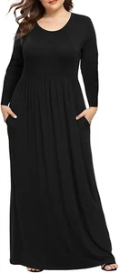 Women'S plus Size Maxi Dresses for Curvy Women Casual Long Dress XL-6XL - Picture 1 of 12